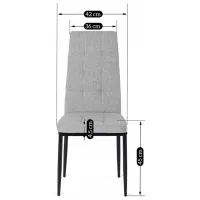 Scaun de bucătărie Mebel Elite TEX Stofă/ Gray Black photo 11