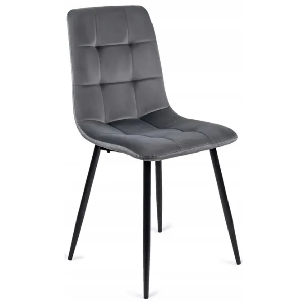 Scaun de bucătărie Mebel Elite Peru Velur/ Gray Black photo 4