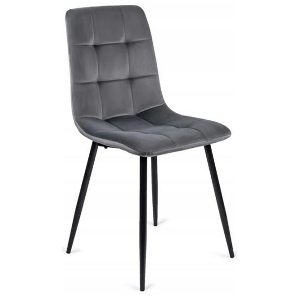 Scaun de bucătărie Mebel Elite Peru Velur/ Gray Black photo 4