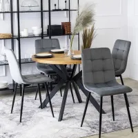 Scaun de bucătărie Mebel Elite Peru Velur/ Gray Black photo 6
