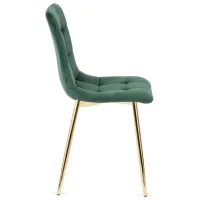 Кухонный стул Mebel Elite York Велюр/ Зеленый Золотой photo 3