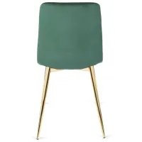 Кухонный стул Mebel Elite York Велюр/ Зеленый Золотой photo 4