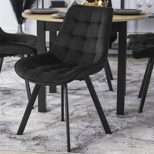 Scaun de bucătărie Mebel Elite Rick Velur/ Black Black photo 5