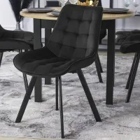 Scaun de bucătărie Mebel Elite Rick Velur/ Black Black photo 5