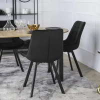 Scaun de bucătărie Mebel Elite Rick Velur/ Black Black photo 7