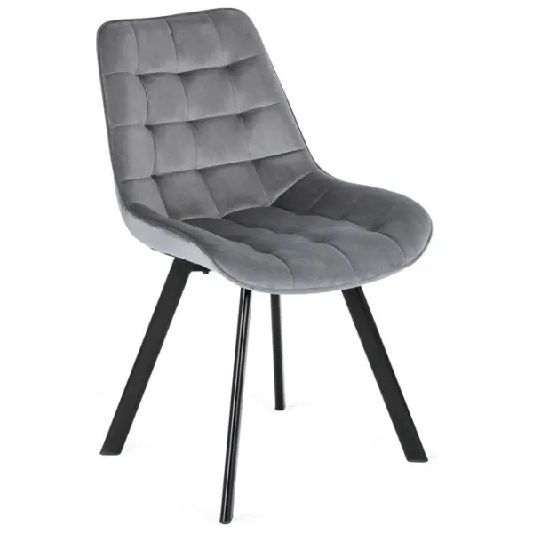 Scaun de bucătărie Mebel Elite Rick Velur/ Gray Black photo 1