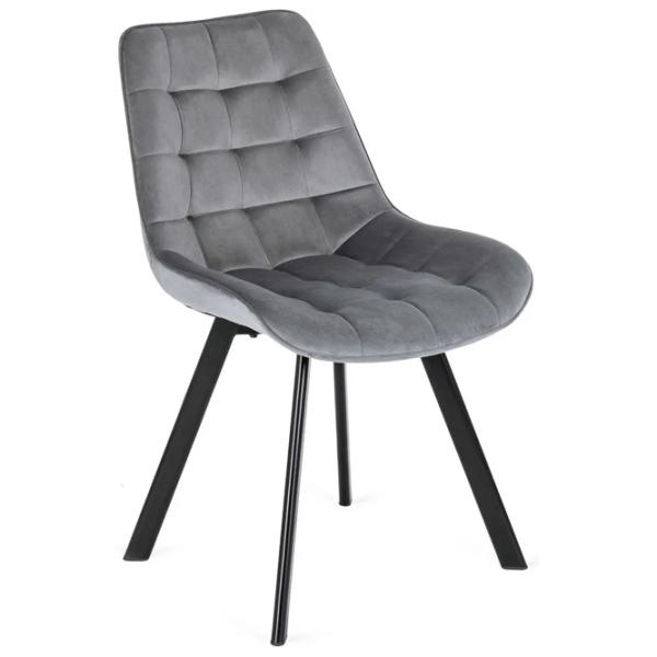 Scaun de bucătărie Mebel Elite Rick Velur/ Gray Black photo 1