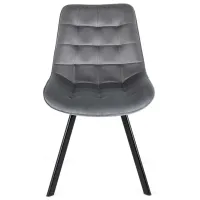 Scaun de bucătărie Mebel Elite Rick Velur/ Gray Black photo 2