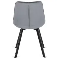 Scaun de bucătărie Mebel Elite Rick Velur/ Gray Black photo 3