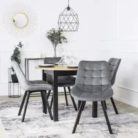Scaun de bucătărie Mebel Elite Rick Velur/ Gray Black photo 6