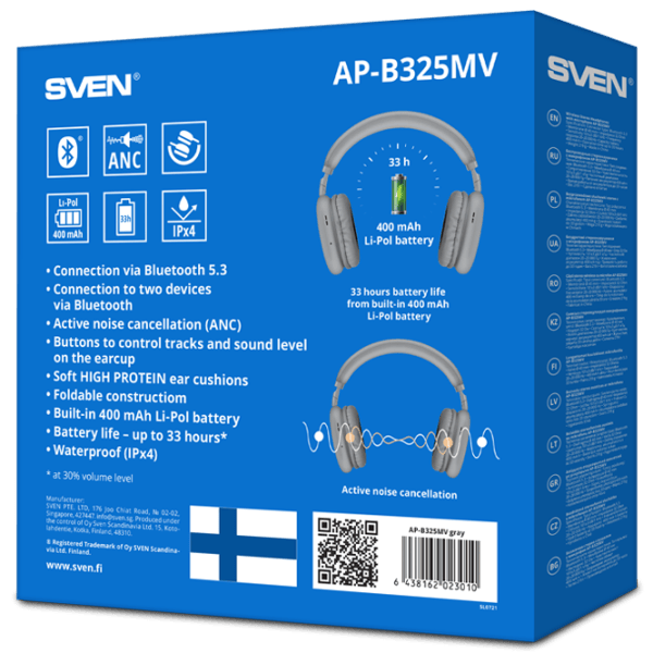Наушники Sven AP-B325MV Серый Беспроводные/ Персональный photo 6