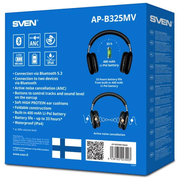 Наушники Sven AP-B325MV Черный Беспроводные/ Персональный photo 6
