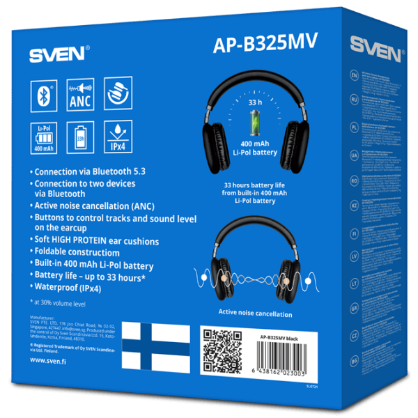 Наушники Sven AP-B325MV Черный Беспроводные/ Персональный photo 6