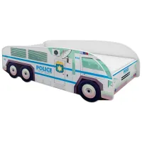 Pat pentru copii ACMA Meble VI Truck LKW Nr.1 80 x 160 cm / PAL / White