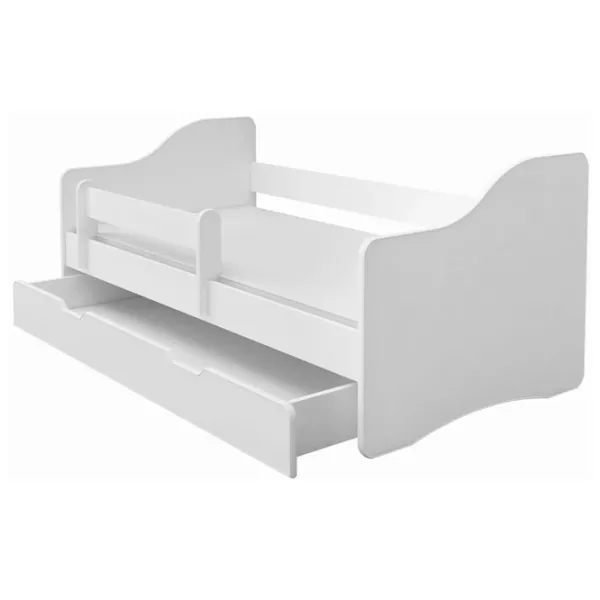 Детская кровать ACMA Meble III Happy 70 x 140 см / Мебельный щит / Белый photo 1