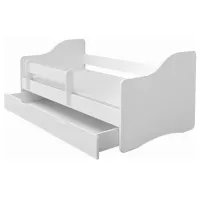 Детская кровать ACMA Meble III Happy 70 x 140 см / Мебельный щит / Белый