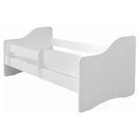 Pat pentru copii ACMA Meble III Happy 80 x 160 cm / Placă pentru mobilă / White