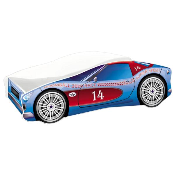 Pat pentru copii ACMA Meble V/Car Nr.2 80 x 160 cm / Lemn / Blue photo 2