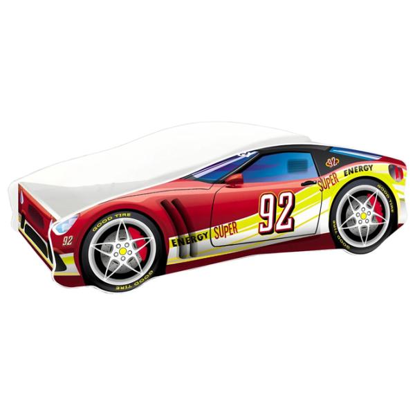 Pat pentru copii ACMA Meble V/Car Nr.4 80 x 180 cm / Lemn / Red photo 3