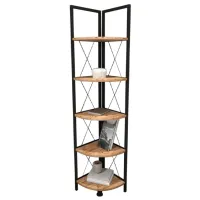 Etajeră Bofigo 15-15-02 159.5 x 33.5 x 33.5 cm / PAL / Black
