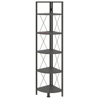 Etajeră Bofigo 15-15-8 159.5 x 33.5 x 33.5 cm / PAL / Black