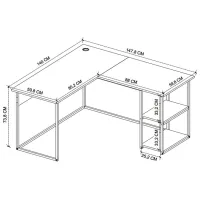 Офисный стол Bofigo 20-30-08 ДСП/ Antracit photo 8