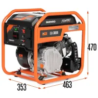 Generator de curent Daewoo GDA 3800i 220 V Benzină / 3.5 kW photo 14