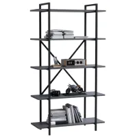 Etajeră Bofigo 15-14-08 159.6 x 90 x 29.7 cm / PAL / Black
