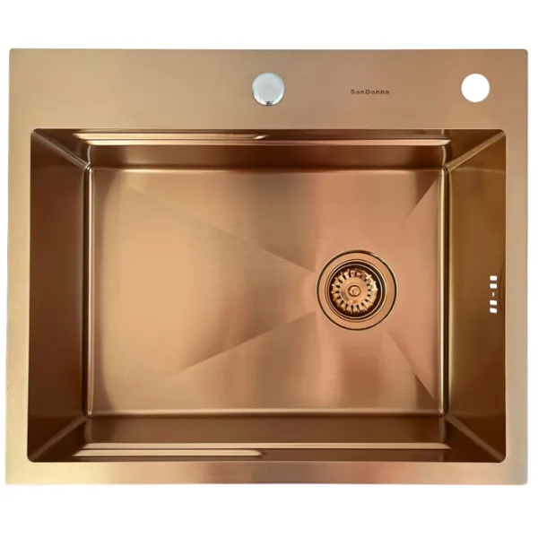 Chiuvetă SanDonna HD6050 60 x 50 / Oțel inoxidabil / Copper photo 1