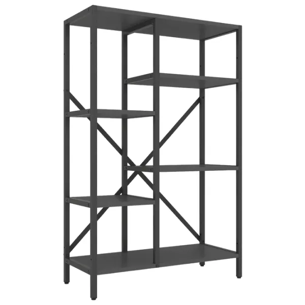 Etajeră Nex Home Loft Cascade 109 x 70 x 30 cm / PAL / Anthracite photo 1
