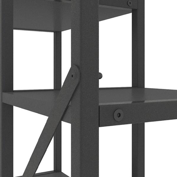 Etajeră Nex Home Loft Cascade 109 x 70 x 30 cm / PAL / Anthracite photo 3