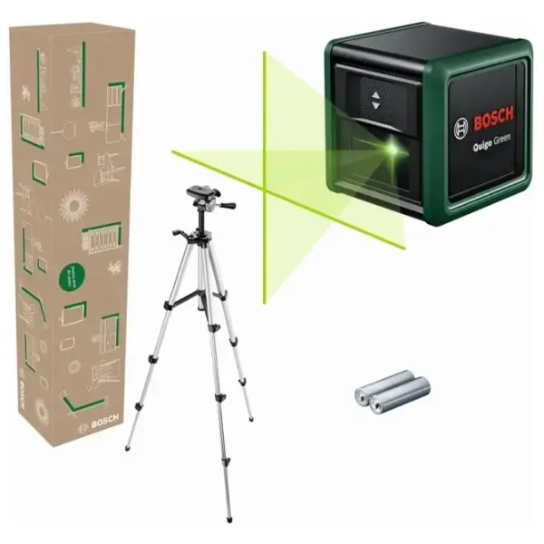 Лазерный нивелир Bosch Quigo Green Линейный / Батарейки photo 2