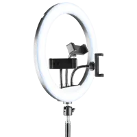 Trepied cu lampă Cellularline Selfie Ring Trio Universal 330 mm Black photo 2