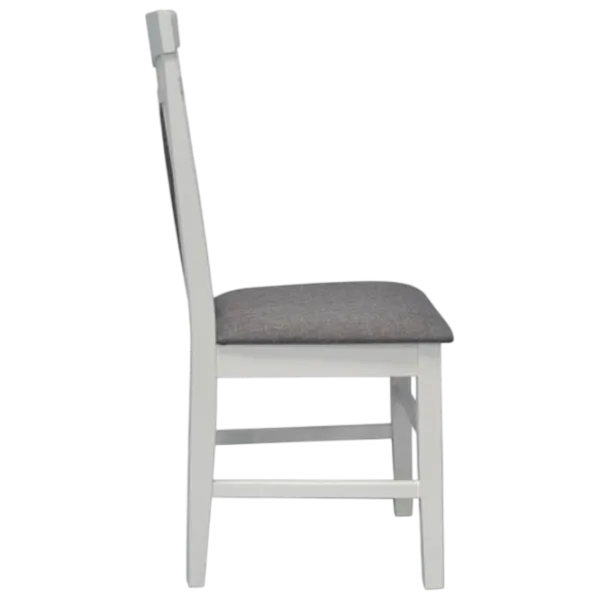 Set masă și scaune Evelin HV-31N White + 4 Deepa R White Ovală / PAL / Gray photo 2