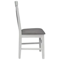 Обеденные стол со стульями Evelin HV-31N White + 4 Deepa R White Овальная / ДСП / Серый photo 2