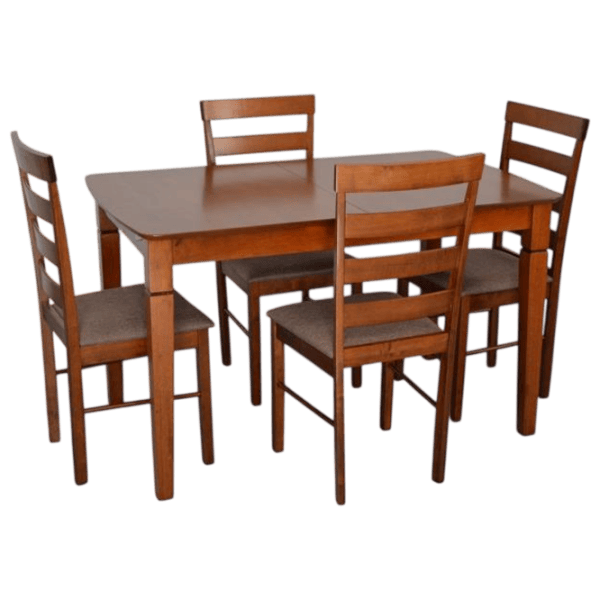 Set masă și scaune Evelin HV-27V + 4 GLORIA Dreptunghiulară / PAL / Burnish oak photo 1