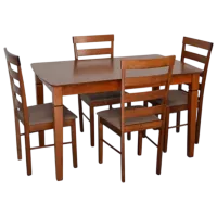 Set masă și scaune Evelin HV-27V + 4 GLORIA Dreptunghiulară / PAL / Burnish oak