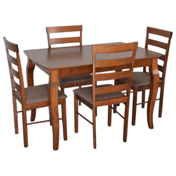 Set masă și scaune Evelin HV-29V + 4 GLORIA Dreptunghiulară / PAL / Burnish oak photo 1