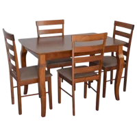 Set masă și scaune Evelin HV-29V + 4 GLORIA Dreptunghiulară / PAL / Burnish oak