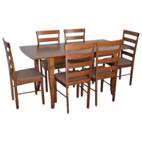 Set masă și scaune Evelin HV-29V + 6 GLORIA Dreptunghiulară / PAL / Burnish oak