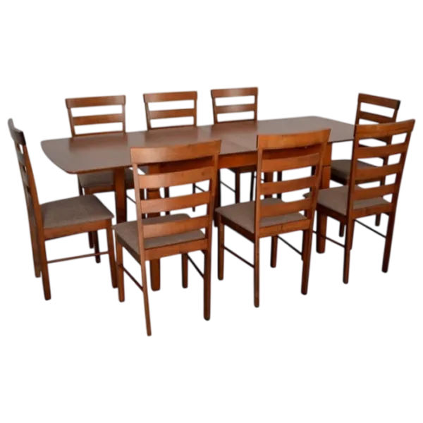 Set masă și scaune Evelin HV-27V + 8 GLORIA Dreptunghiulară / PAL / Burnish oak photo 1