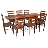Set masă și scaune Evelin HV-27V + 8 GLORIA Dreptunghiulară / PAL / Burnish oak