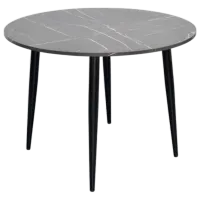Обеденные стол со стульями Evelin DT 402-6B + 4 QT-227B UF885-13 Круглая / ДСП / Светло Серый photo 2
