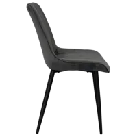 Обеденные стол со стульями Evelin DT 431-1R B + 4 YTC-055B BLU-14 Прямоугольная / ДСП / Белый photo 4