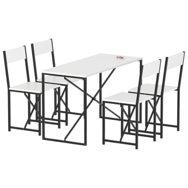 Set masă și scaune Bofigo 34-04-01 Dreptunghiulară / PAL / White photo 1