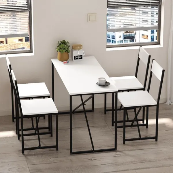 Set masă și scaune Bofigo 34-04-01 Dreptunghiulară / PAL / White photo 2