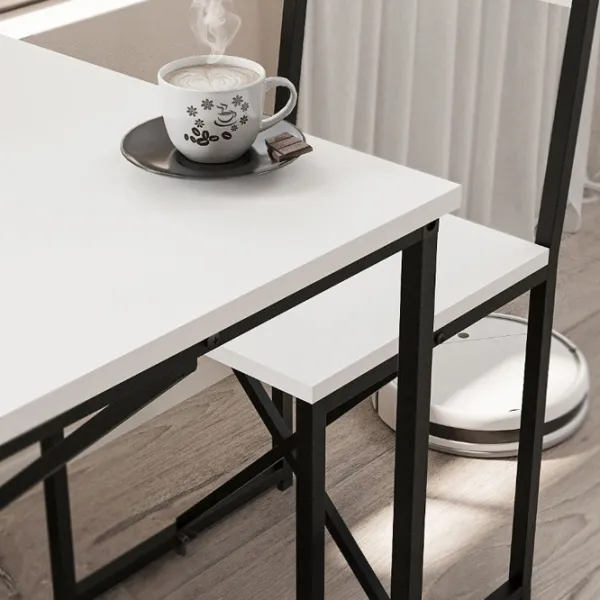 Set masă și scaune Bofigo 34-03-01 Pătrată / PAL / White photo 3