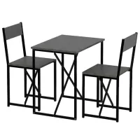 Set masă și scaune Bofigo 34-03-08 Pătrată / PAL / Anthracite