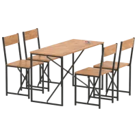 Set masă și scaune Bofigo 34-04-02 Dreptunghiulară / PAL / Pine