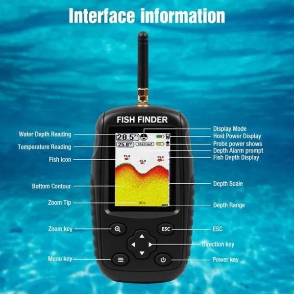 Sonar pentru pescuit Fish Finder XF88 36 m / 36 m photo 6